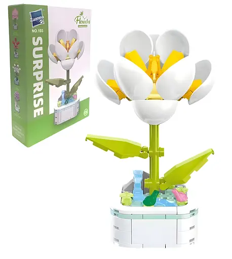 3D конструктор Flowers Камелия на 123 детали (25-104) - фото 3