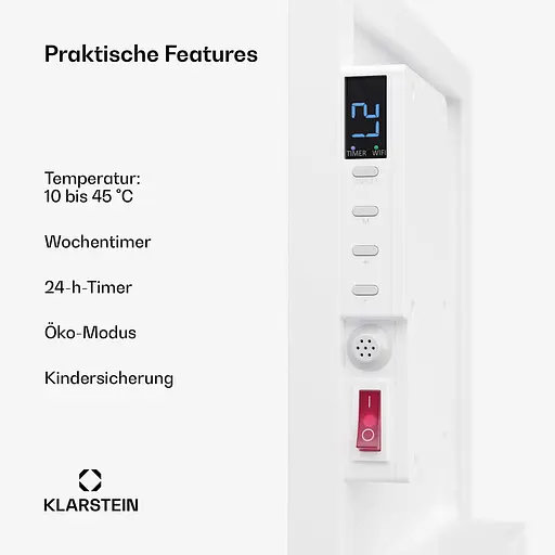 Инфракрасный обогреватель Klarstein Wonderwall Air Smart 320 (10045440) - фото 6