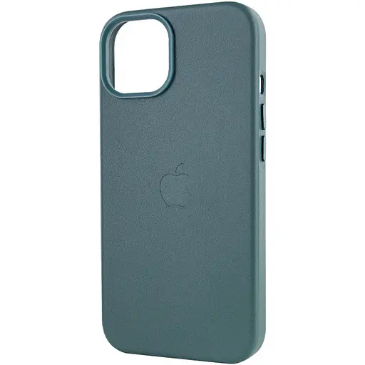 Шкіряний чохол Epik Leather Case AA Plus with MagSafe для Apple iPhone 14, 6.1 Pine green - фото 6