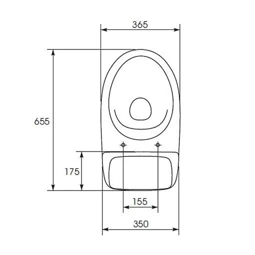 Унітаз-компакт Cersanit Eko 771 031 3/6 л поліпропіленове сидіння з металевим кріпленням 30412 - фото 4