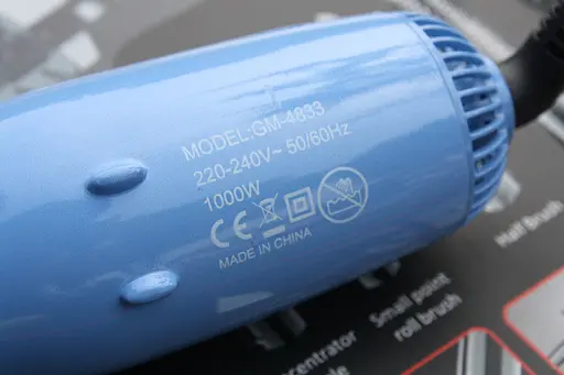 Фен браш стайлер Gemei Gm-4833 10 в 1 з насадками, що обертаються, щітка для вирівнювання та завивки волосся гребінець - фото 3