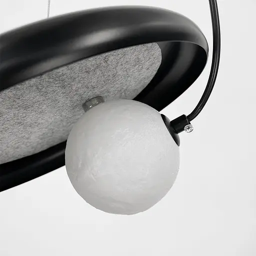 Підвіс із чорним корпусом та білим плафоном на магніті | Арт. A 166D-250 BK | Line F - фото 4