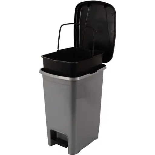 Кошик для сміття Violet House 0155 Metalic з педаллю та внутрішнім контейнером 8 л (0155 METALIC 8 л, педал.+вн.конт.)