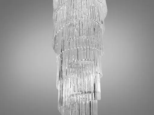 Поразительно красивая, эксклюзивная хрустальная люстра, 37 ламп, серебряная - фото 4