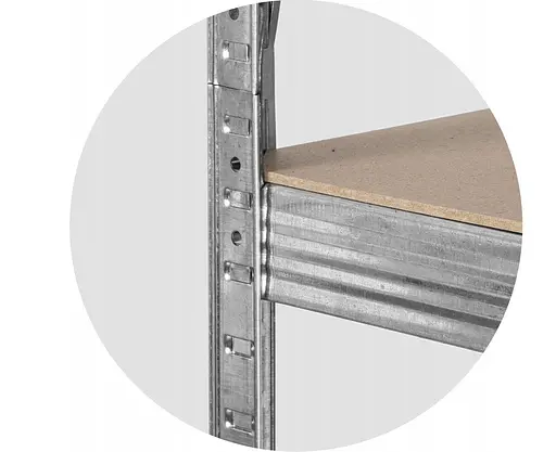 Стелаж металевий 150x70x30 4 полиці (сірий) - фото 6