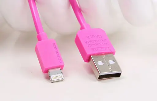 Кабель Remax Lightning Light Speed RC -006i iPhone 5 Pink 1 м (5-025) - фото 1