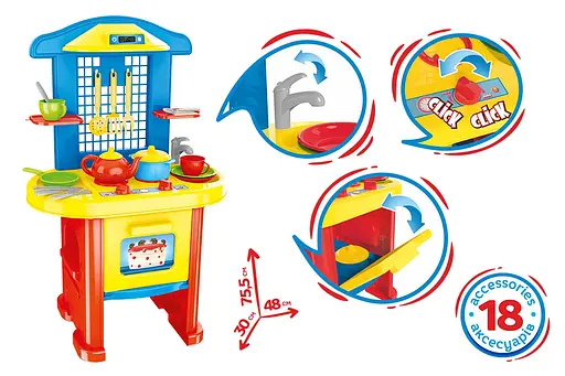 Іграшка "Кухня 3 ТехноК" 2124, плита, посуд, в коробці (4823037602124) - фото 2