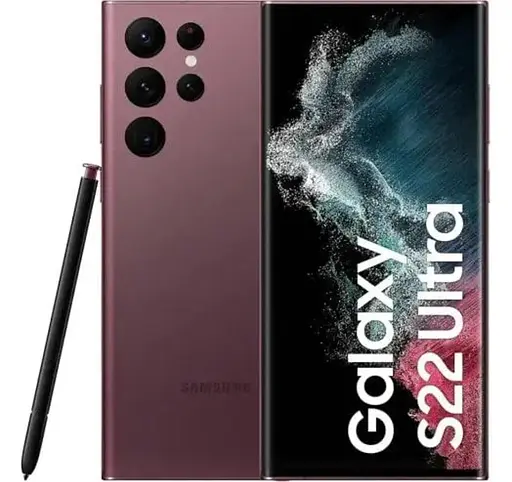 Смартфон Samsung Galaxy S22 Ultra 5G 12/256Gb Burgundy (SM-S908U) - фото 1
