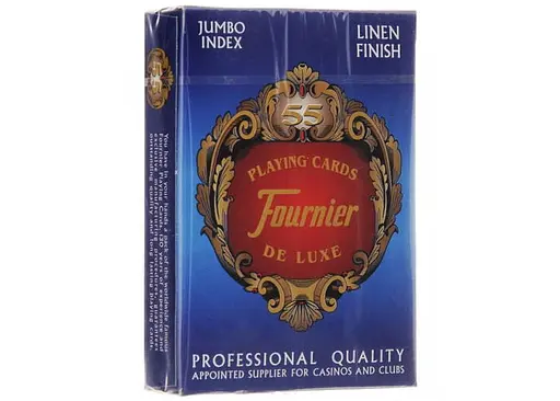 Карти гральні Fournier 818 Linen Finish Jumbo Index (red blue) (ВР_КИФ818) - фото 3