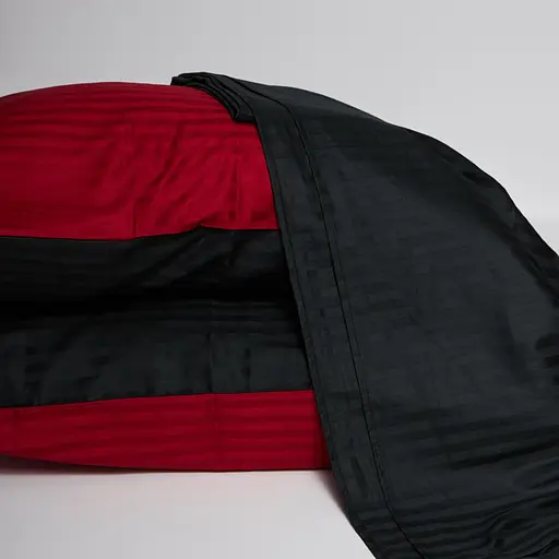 Постільний набір Moon&Star (простирадло 150х220 см + 2 наволочки 50х70 см) Satin Stripe Dark Romance - фото 4