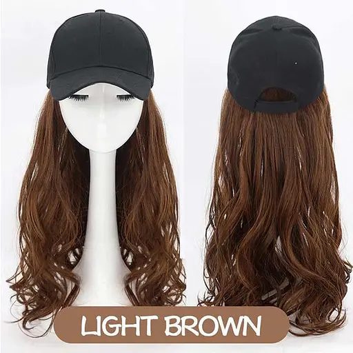 Перука кепка з хвилястим волоссям 60 см Шатенка - фото 3