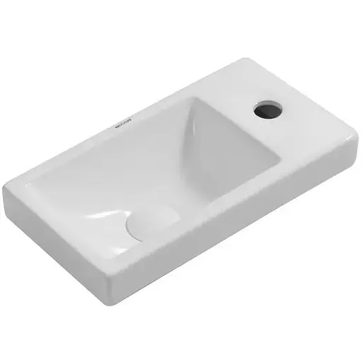 Умивальник меблевий Mixxus Premium Quadro-1501 400x215x105 мм з отвором під змішувач MP6502, Білий - фото 1