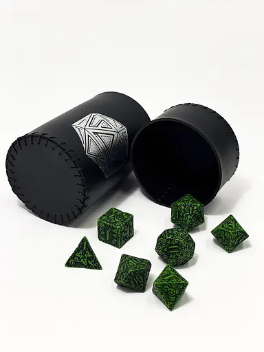 Настольная игра Планета Ігор Чаша для кубиков D20 (черная) (Dice cup D20 black) (pi-dc004) - фото 7