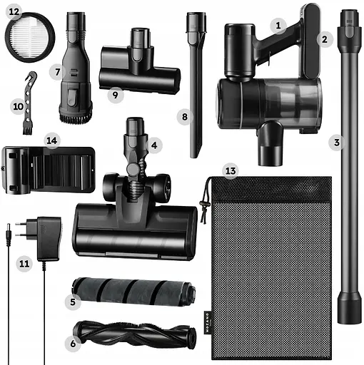 Пылесос аккумуляторный Mozano Handy Pro 420 Вт AGD/ODK/P/01 - фото 6
