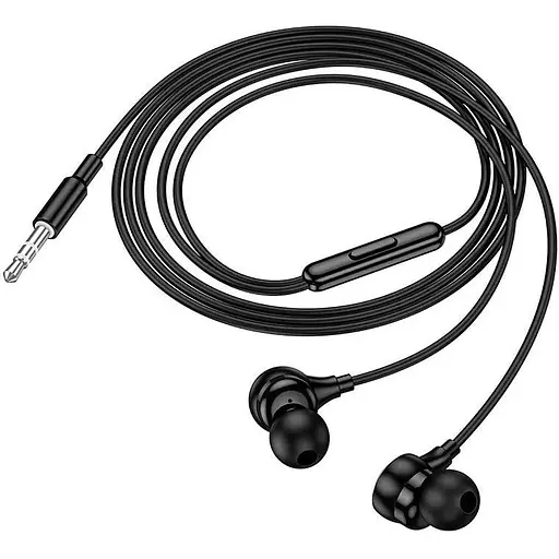 Дротові навушники Hoco M116 Benevolent універсальні earphones with microphone, 1.2m, 3.5mm, black