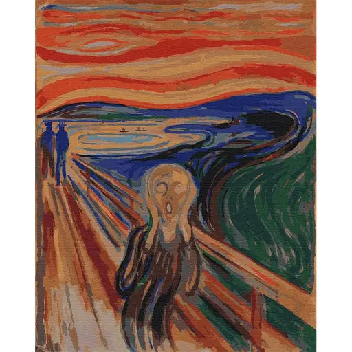 Картина за номерами Крик, Едвард Мунк Brushme 40x50 см кольорова 000221065