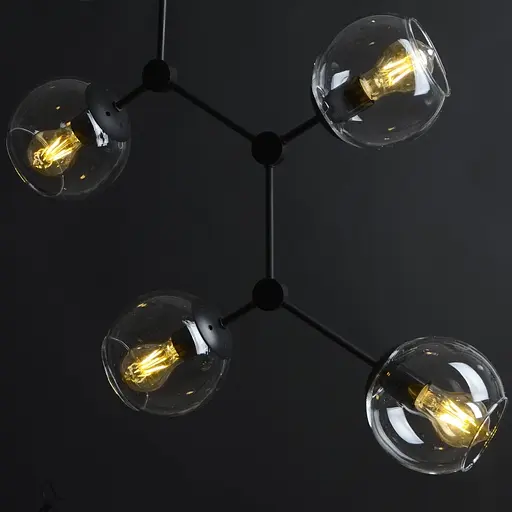 Люстра Brille молекула в зале E27 60W BK (BL-338S/4) - фото 2