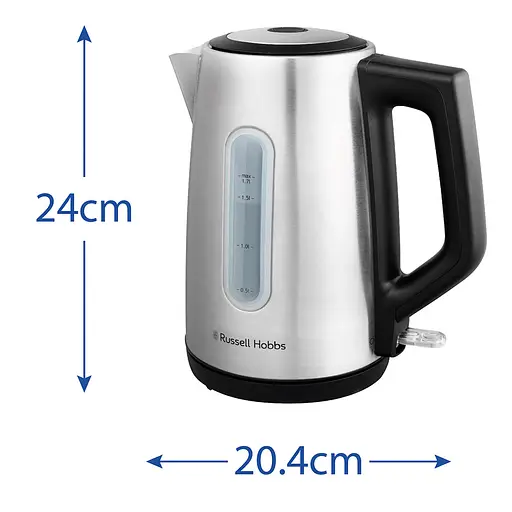 Russell Hobbs Электрочайник Heaton, 1.7л, нержавеющая сталь, серебристо-черный - фото 7