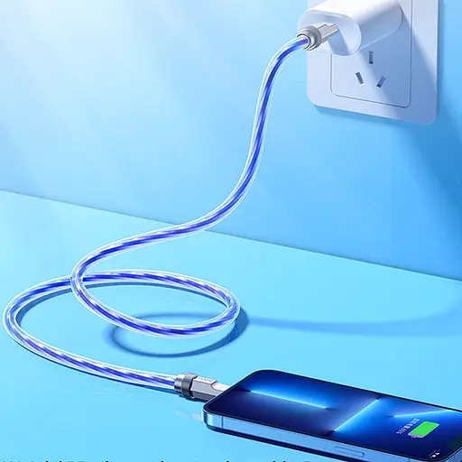 Дата кабель Hoco U113 Solid 20W Type-C to Lightning (1m) Blue - фото 5