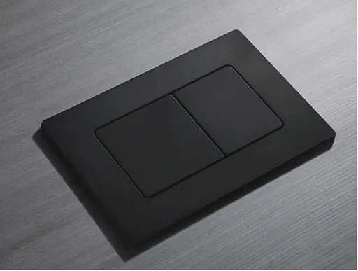 Панель змиву Koer KT-0602-05 пластикова, кнопка квадратна KR5181, Чорний матовий - фото 2