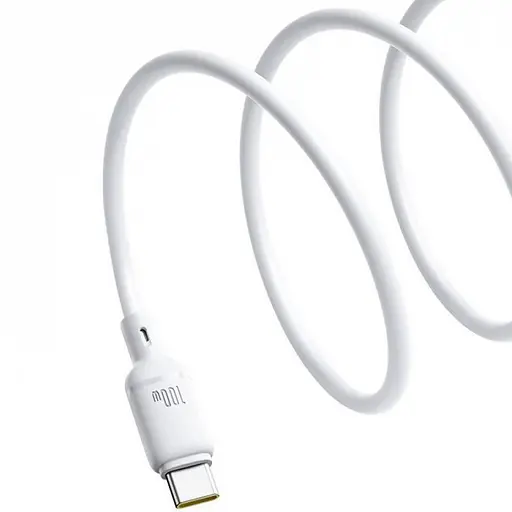 Дата кабель Baseus Silky Series OS Fast Charging Type-C to Type-C 100W (2m) (P10377704) Moon White - фото 3
