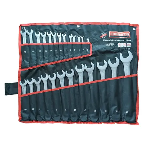 Набор комбинированных ключей Haisser 48487 Cold Stamped satine 25 шт. (136239)