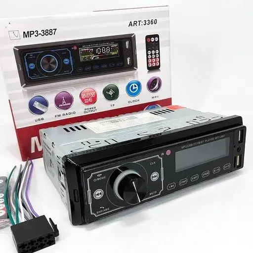 Автомагнитола MP3 3887 ISO 1DIN с сенсорным LED дисплеем - фото 6