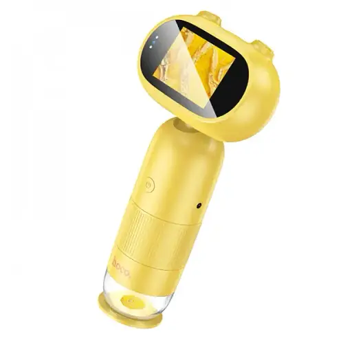 Детский микроскоп HOCO DV206 800mAh 1080P 500 кратное увеличение Желтый - фото 1