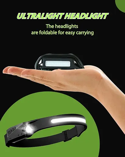 Перезаряджається налобний ліхтар Victoper 2 шт., фара з широким люменами 230º, 5 режимів налобних ліхтарів з датчиком руху - фото 5