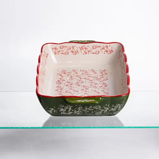 Форма для випікання Vintage 33×21×5.5 (см) прямокутна форма для випікання в духовці з ручками Зелений Yiwu HM05-11 - фото 5