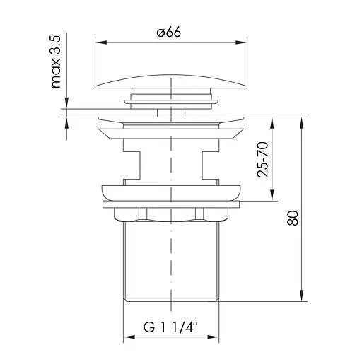 Донний клапан Imprese Brenta ZMK091908500 графітовий хром - фото 2