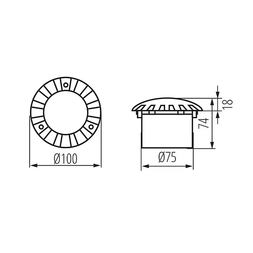 Светильник грунтовый Kanlux ROGER DL-LED12 CN (7280) - фото 3