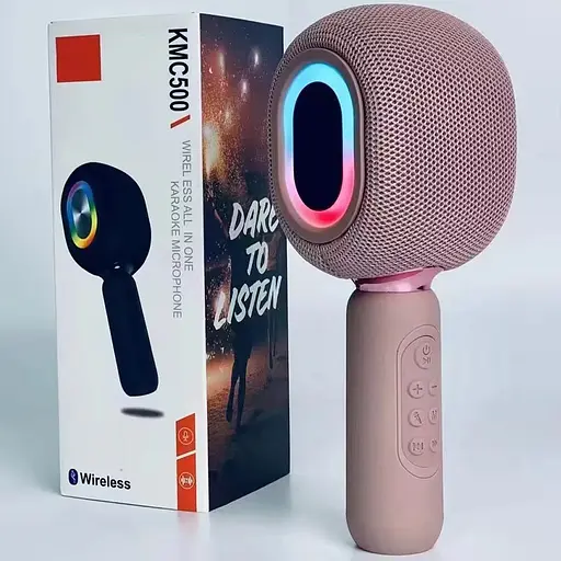 Караоке Мікрофон-колонка KMC500 Pink - фото 3