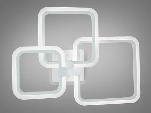 Пристельная светодиодная люстра с пультом, димером, 65W, белая - фото 3