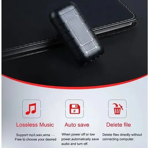 Мини диктофон с большим временем работы Nectronix A50+ поддержка micro SD до 128 Гб клипса - фото 5