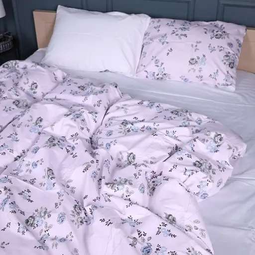 Простирадло MirSon Сатин 22-1377 Flowers on Snow 220x240 см (2200010475999) - фото 2