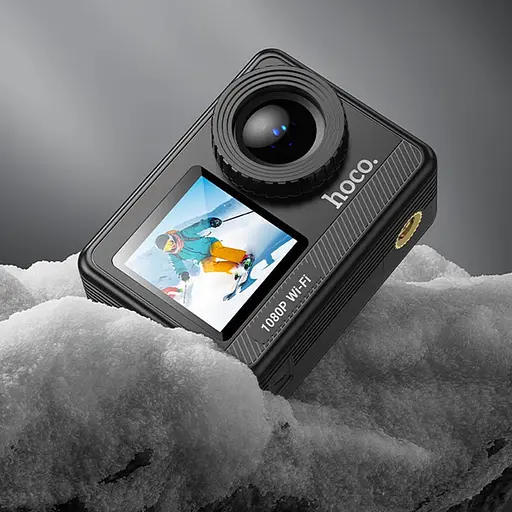Экшн-камера Hoco DV103 Dual color screen sports camera Black - фото 8