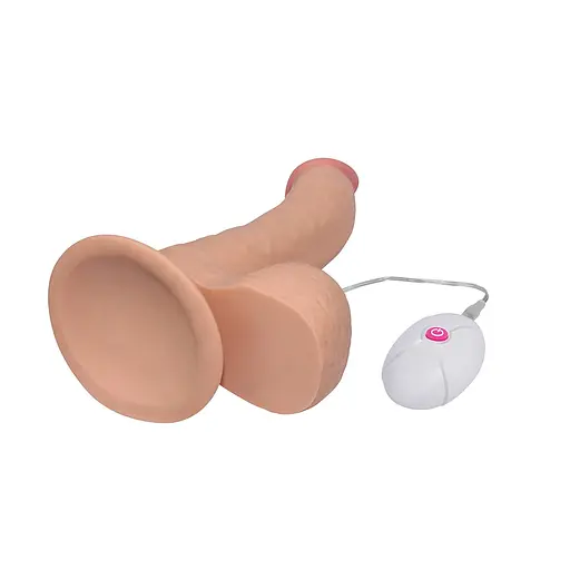Реалістичний вібратор Lovetoy The Ultra Soft Dude 20 см тілесний - фото 5