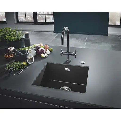 Мийка для кухні Grohe 457 x 406 мм, Granite Black (31653AP0) - фото 3