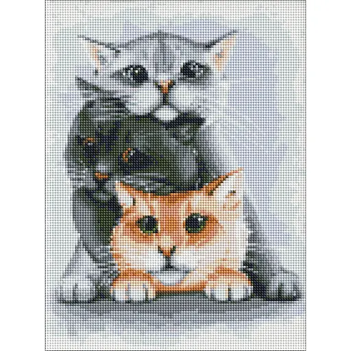 Алмазна мозаїка Маленькі улюбленці Ідейка AMO7134 30х40 см