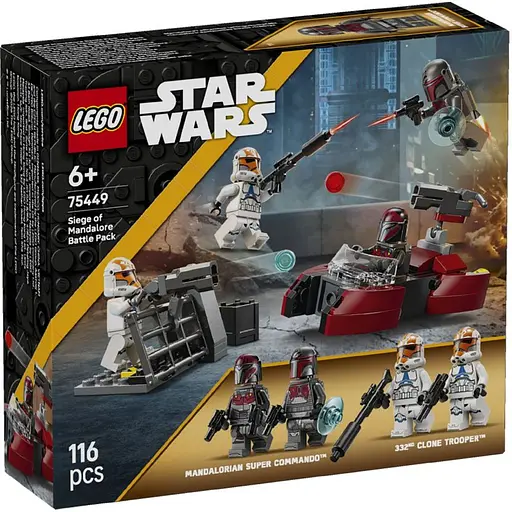 Конструктор LEGO Star Wars Бойовий комплект Облога Мандалора 116 деталей (75449)