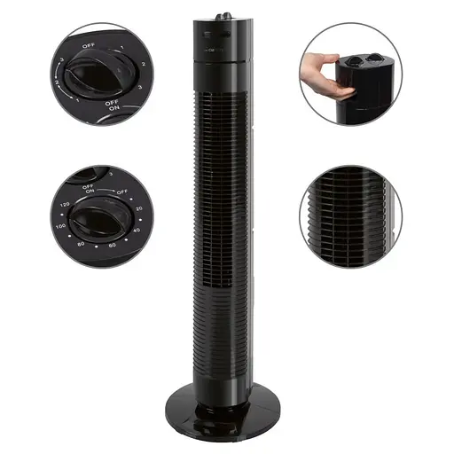 Вентилятор колонный Clatronic TVL 3770  78cm, мощность 35вт, черный - фото 7