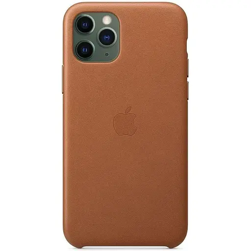 Оригинальный кожаный чехол Apple Leather Case для iPhone 11 Pro Max (6.5") Saddle Brown (MX0D2ZM/A) - фото 10