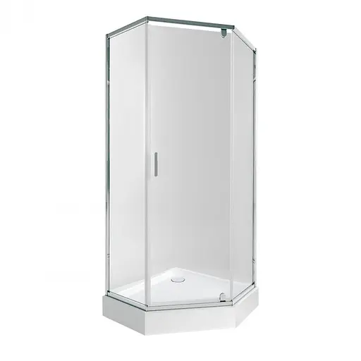 Набор Qtap душевая кабина Scorpio CRM10995-AC6 Clear + поддон Diamond 309912 с сифоном - фото 1