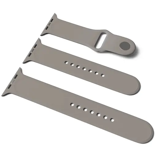 Силіконовий ремінець для Apple Watch Sport Band 42(ser.1-3)/44/45/46/49mm (S/M & M/L) 3pcs Сірий / Lavender
