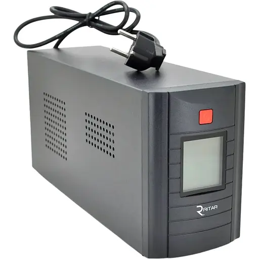 ИБП Ritar RTM1200 (720W) Proxima-D, LCD, AVR, 3st, 3xSCHUKO socket, 2x12V7.5Ah, металл Case (350х120х190) Q2