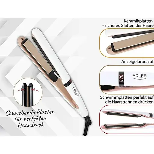 Выпрямитель Adler AD 2321 – керамический с контролем температуры - фото 6