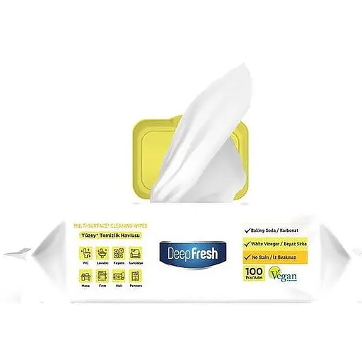 Салфетки для очистки поверхностей Deep Fresh Lemon влажные 100 шт. - фото 3