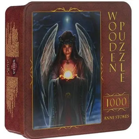 Пазл Stella деревянный Ангел Рождества 1000 эл. жестяная коробка (10020)