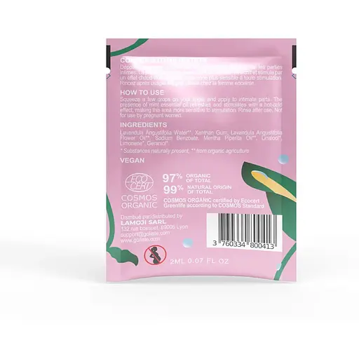 Пробник стимулювального гелю для клітора Goliate Gel Plaisir FéMinin 2 мл - фото 2